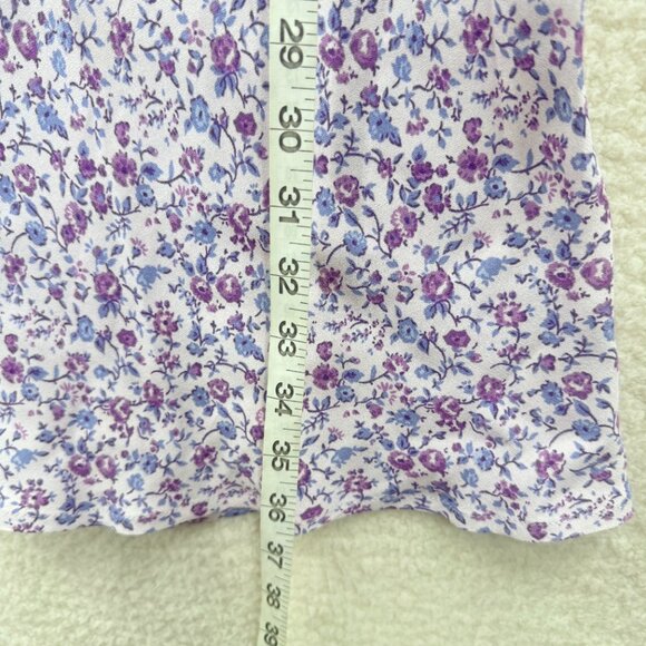 Reformation Calix Mini Dress is Muse Purple Floral Girly V Neckline Dress Size M - Picture 10 of 14